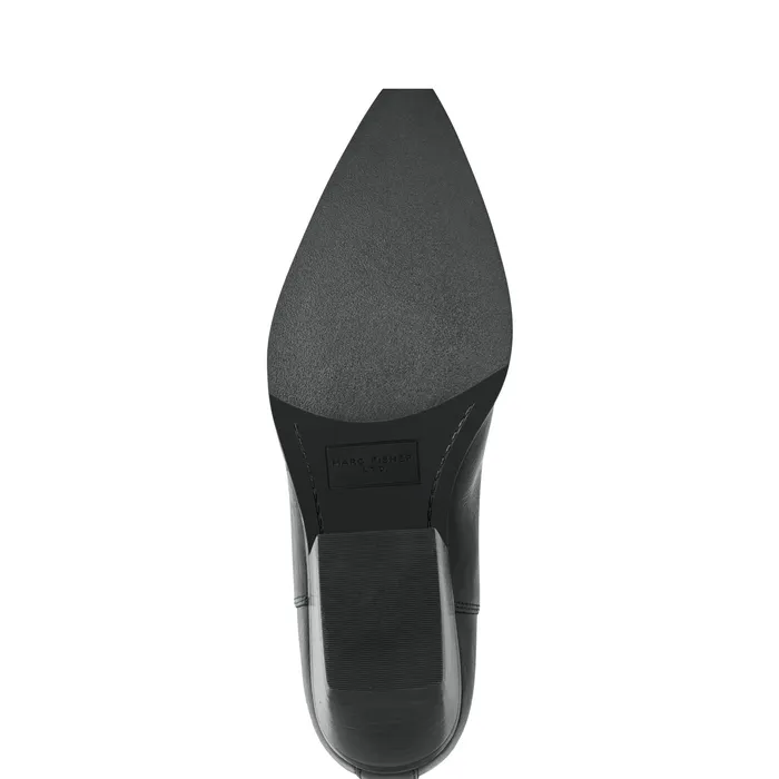 Women Marc Fisher Pryce Western Bootie Black Leather Casual Boots