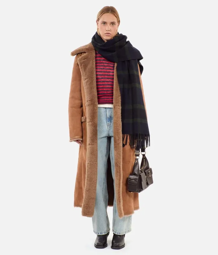 WomenMen Hats and Scarves THE KOOPLES Checked Wool Scarf WomenMen Hats and Scarves THE KOOPLES Checked Wool Scarf