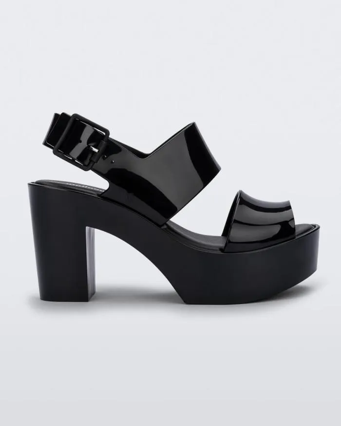 Women Mule Sandal Black Melissa Heels