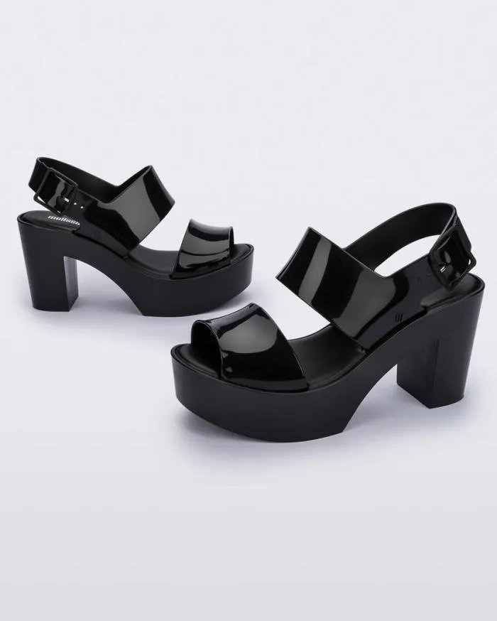 Women Mule Sandal Black Melissa Heels