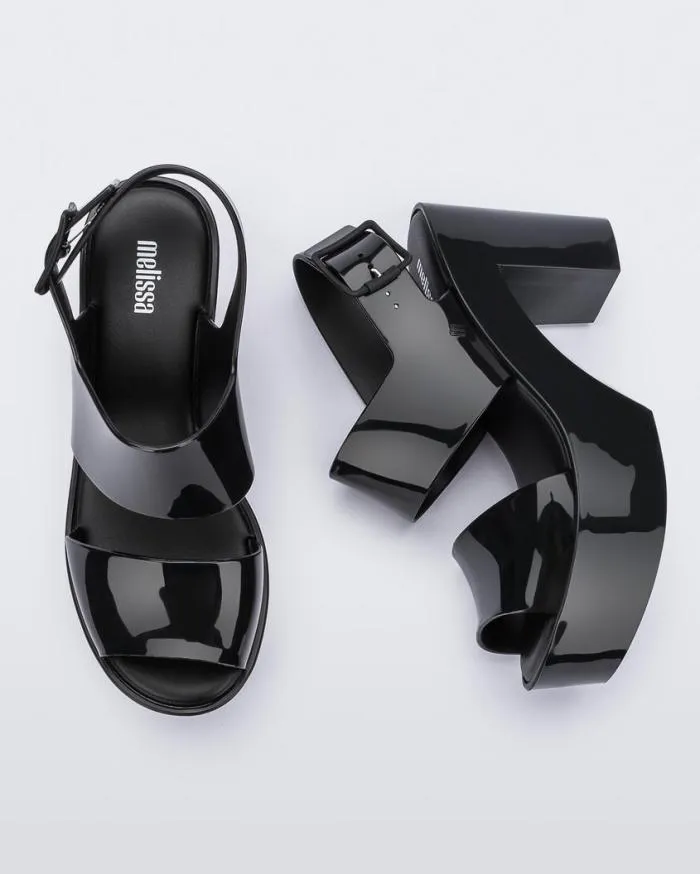 Women Mule Sandal Black Melissa Heels