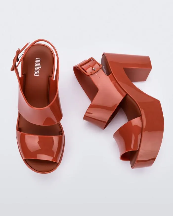 Women Mule Sandal Brown Melissa Heels