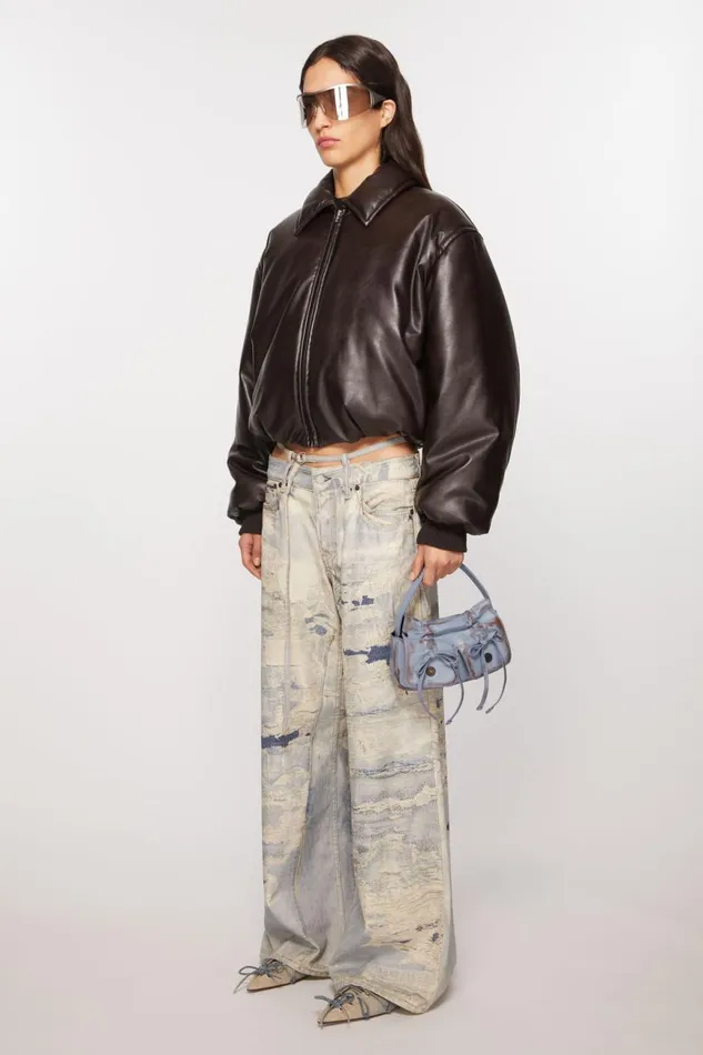 Women Multipocket Micro Bag Lilacbrown Acne Studios Bags