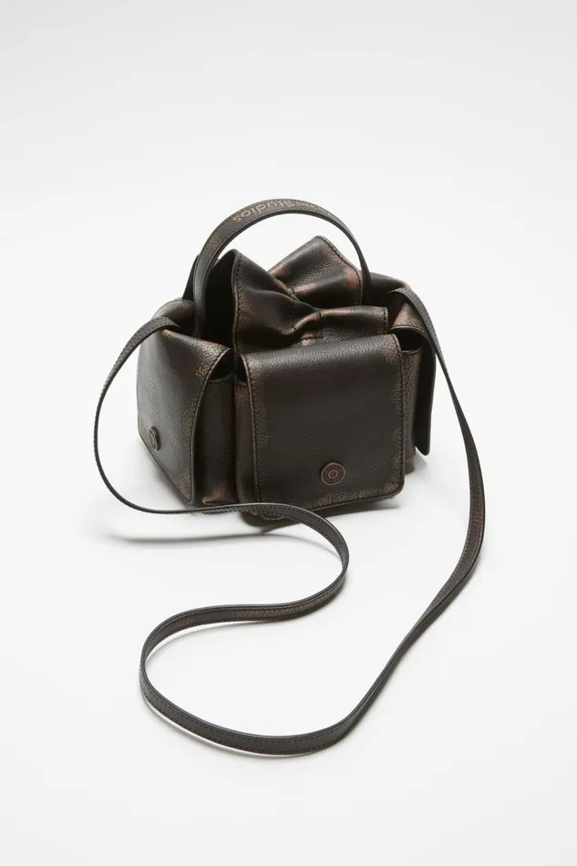 Women Multipocket Mini Bag Dark Brownbeige Acne Studios Bags