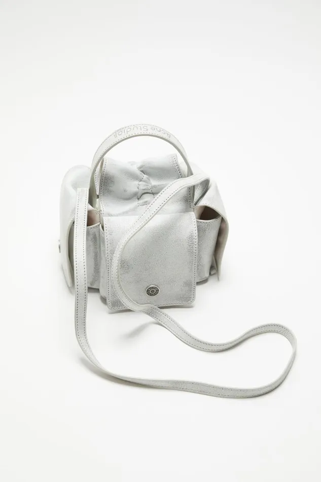 Women Multipocket Mini Bag Whitegrey Acne Studios Bags