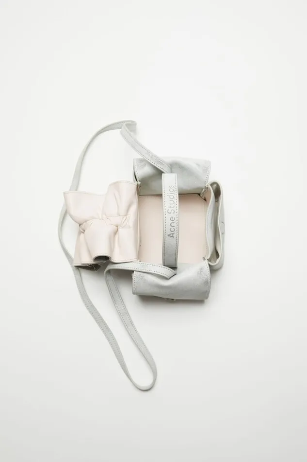 Women Multipocket Mini Bag Whitegrey Acne Studios Bags