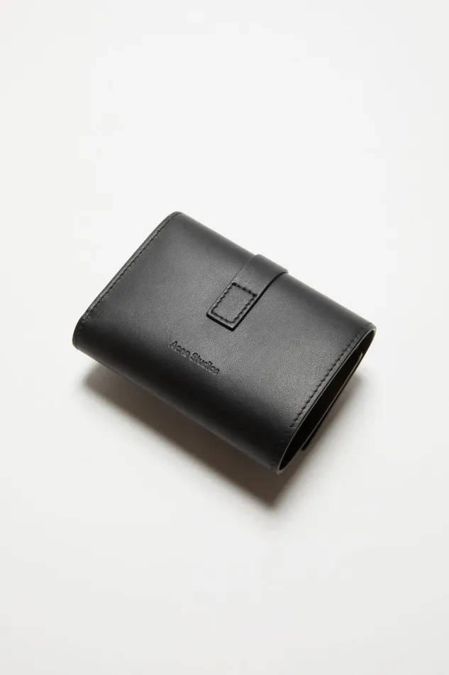 Women Musubi Folded Wallet Black Acne Studios Bags