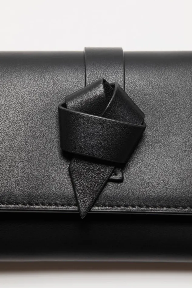 Women Musubi Folded Wallet Black Acne Studios Bags