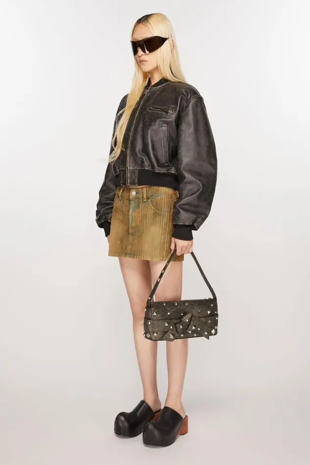 Women Musubi Shoulder Bag Dark Brown Acne Studios Bags