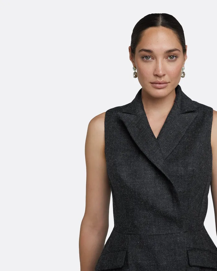Women Orlaith Speckled Grey Jacket Speckled Grey Jackets and Coats Safiyaa