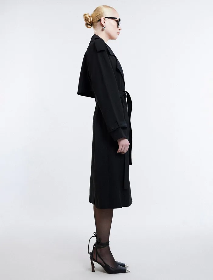 Women Outerwear BCBG Belther Trench Coat Black
