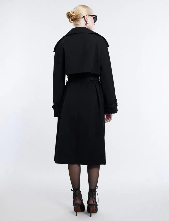 Women Outerwear BCBG Belther Trench Coat Black