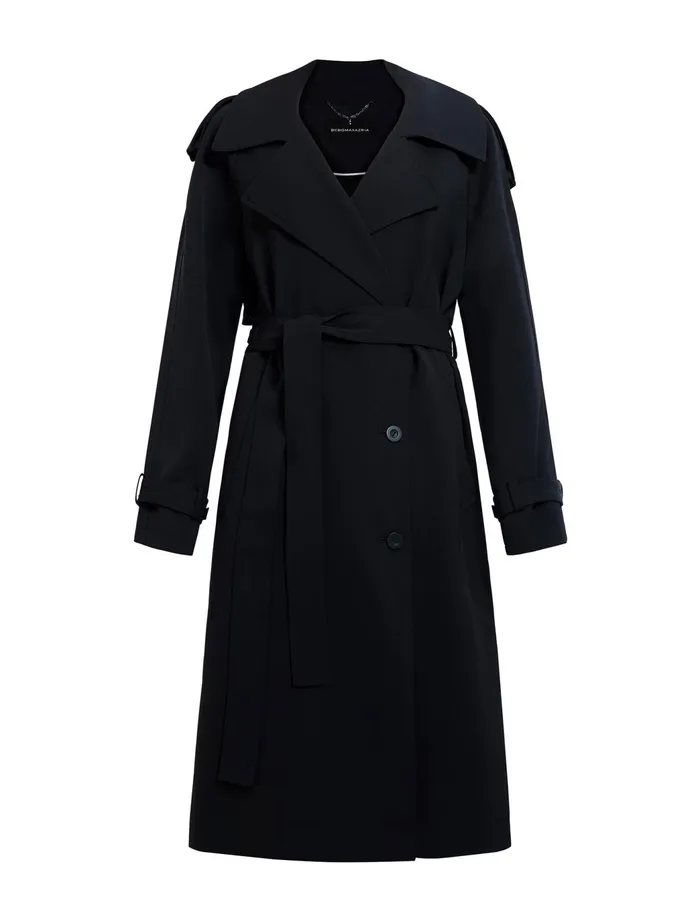 Women Outerwear BCBG Belther Trench Coat Black