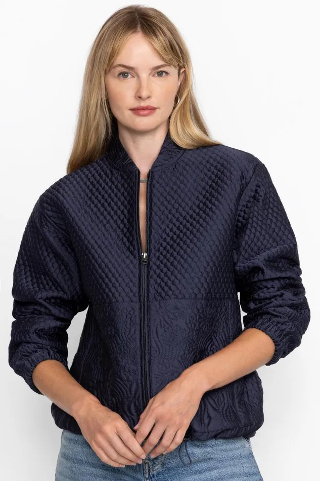 Women Outerwear Johnny Was KARMEN QUILTED JACKET Blue Night