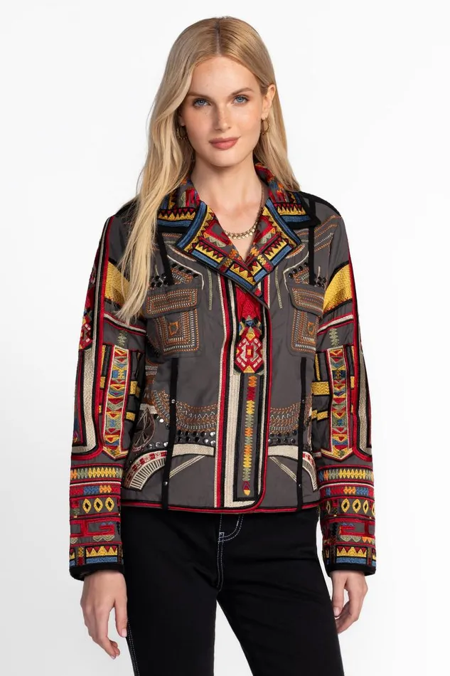 Women Outerwear Johnny Was RUFUS JACKET Castor Grey