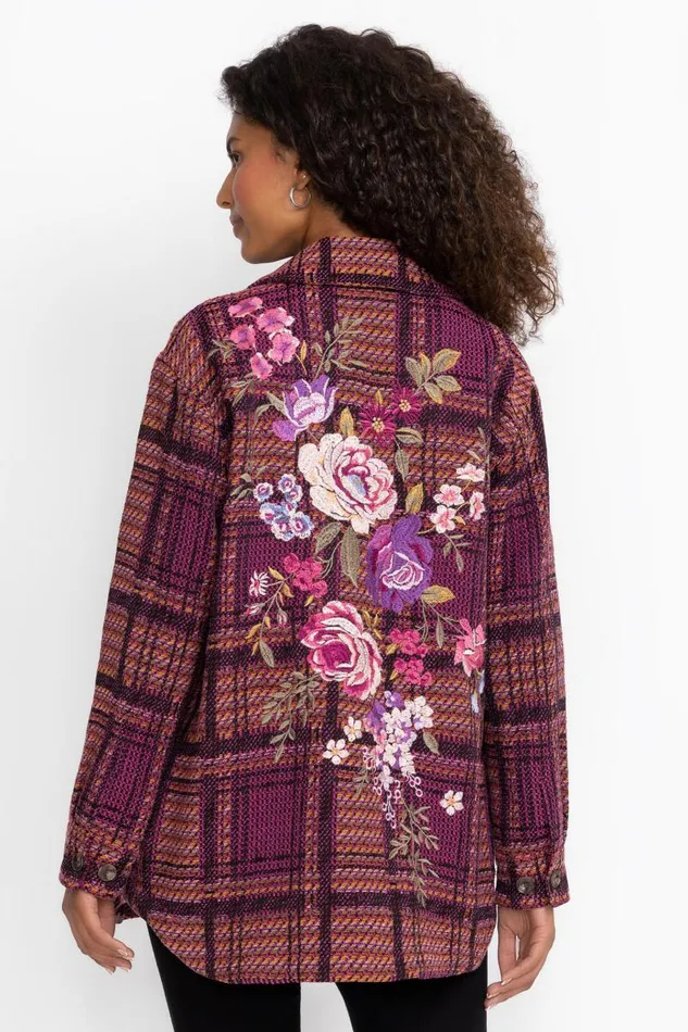 Women Outerwear Johnny Was SHIRT JACKET Emi Plaid