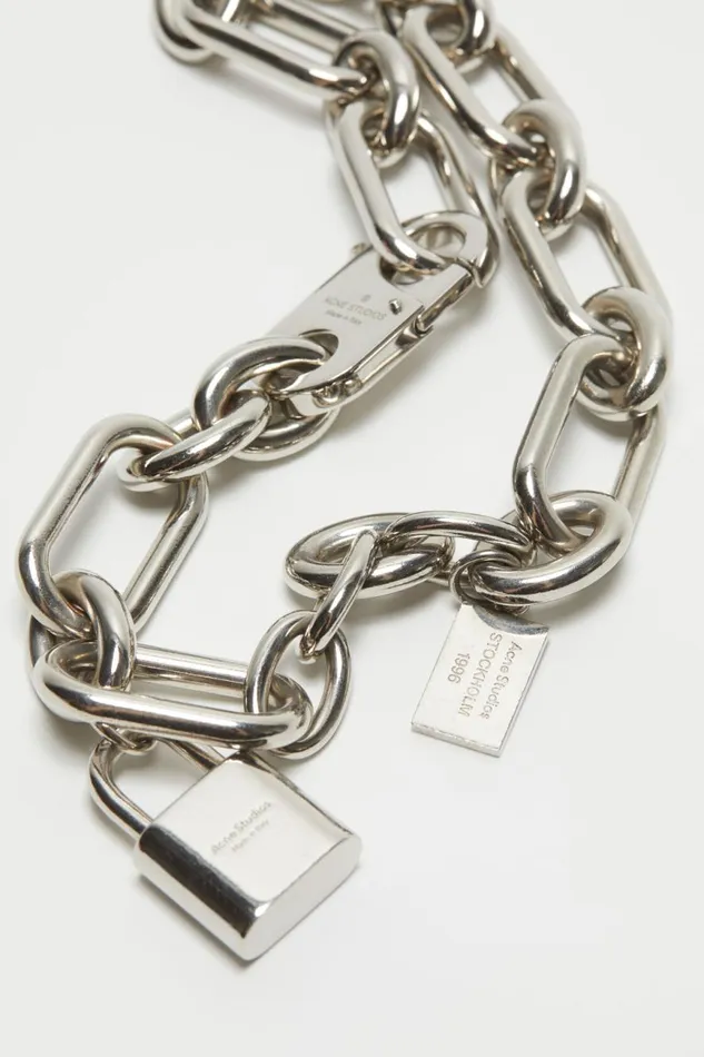 Women Padlock Chain Bracelet Silver Acne Studios Jewellery