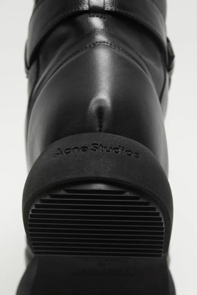 Women Patchwork Leather Boots Black Acne Studios Shoes
