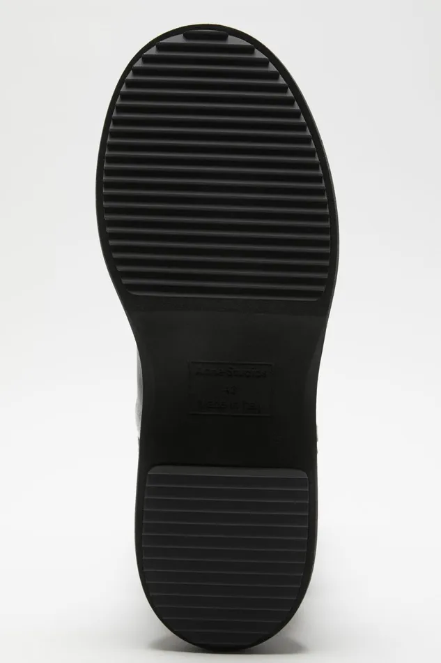 Women Patchwork Leather Boots Black Acne Studios Shoes
