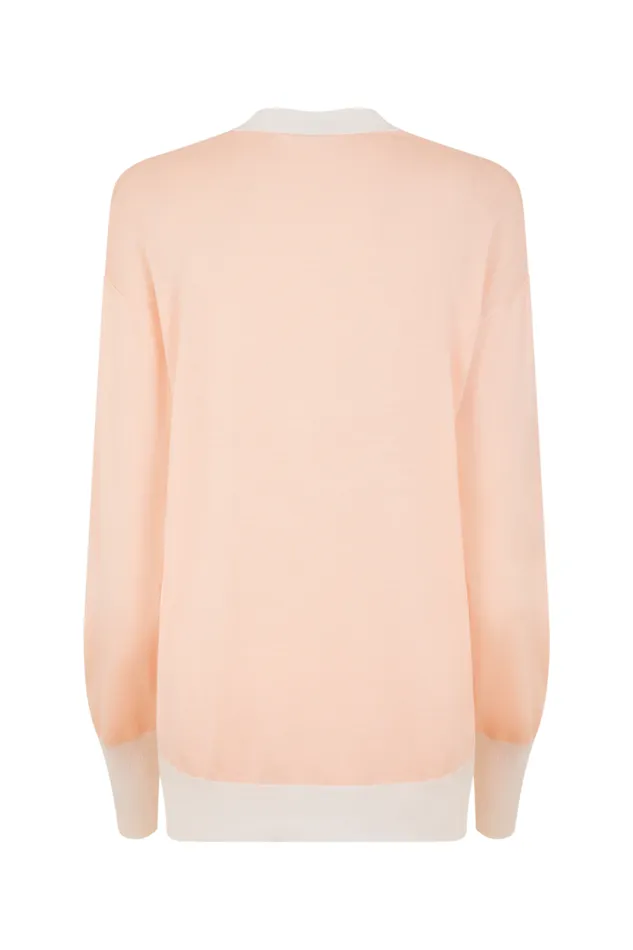 Women Pin Cardigan Peach Beige Sonia Rykiel Cardigans
