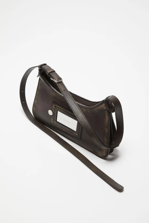Women Platt Mini Shoulder Bag Dark Brownbeige Acne Studios Bags