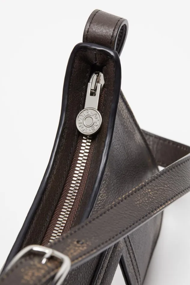 Women Platt Mini Shoulder Bag Dark Brownbeige Acne Studios Bags