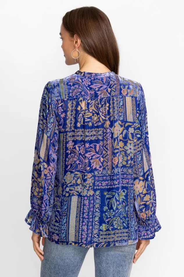 Women Plus Size Johnny Was JOASIE BURNOUT BLOUSE Persephone