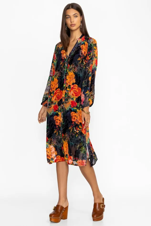 Women Plus Size Johnny Was RENNA BURNOUT DRESS Catalina Blue Burnout Women Plus Size Johnny Was RENNA BURNOUT DRESS Catalina Blue Burnout