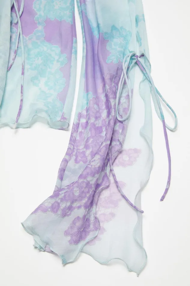 Women Print Blouse Bluelilac Acne Studios Shirts and Blouses
