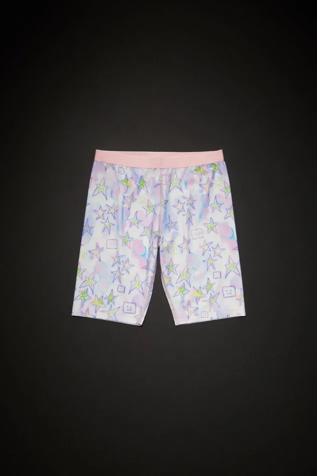 Women Printed Shorts Pale Pinkmulti Acne Studios Shorts