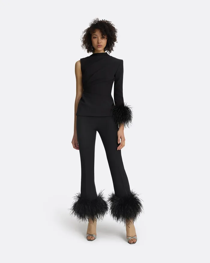 Women Rebe Black Top Black Tops Safiyaa