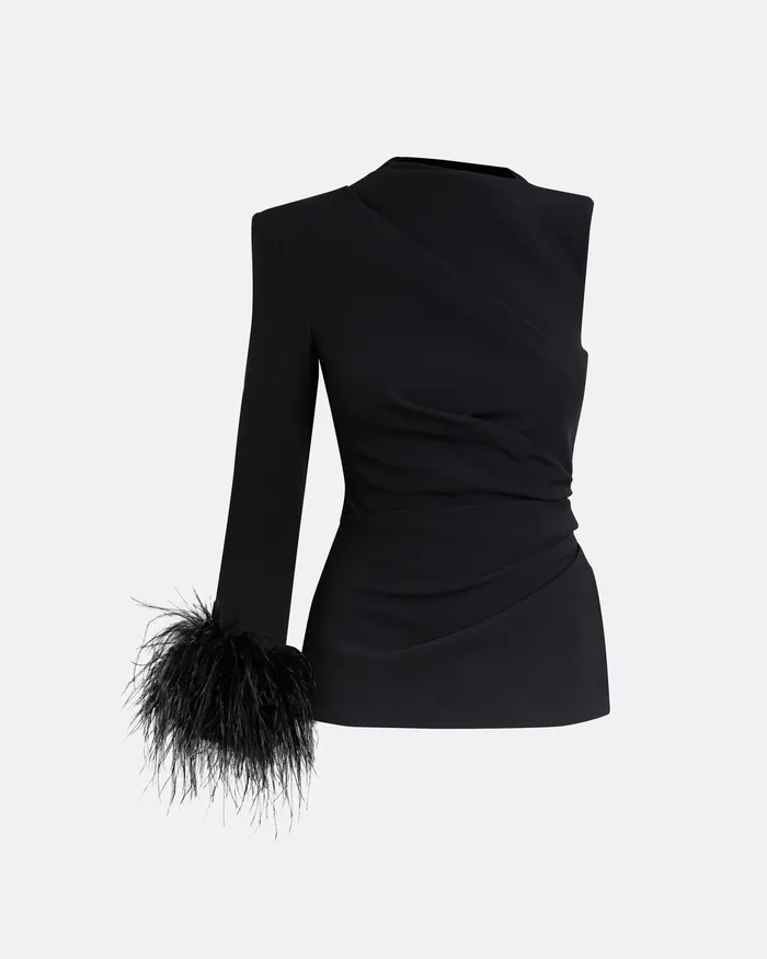 Women Rebe Black Top Black Tops Safiyaa
