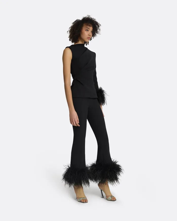 Women Rebe Black Top Black Tops Safiyaa