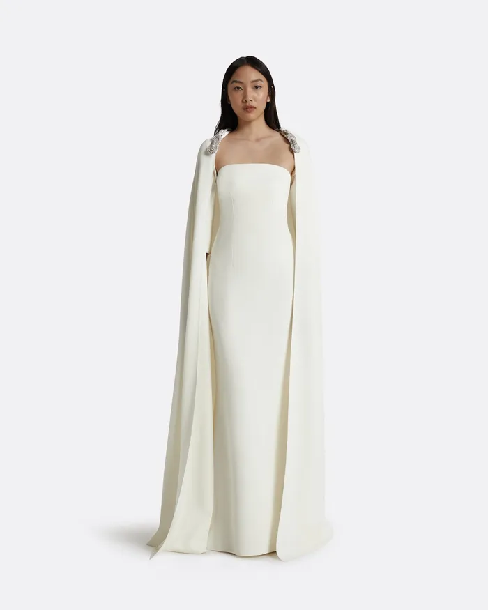 Women Rena Ivory Harness Ivory Capes and Harnesses Safiyaa