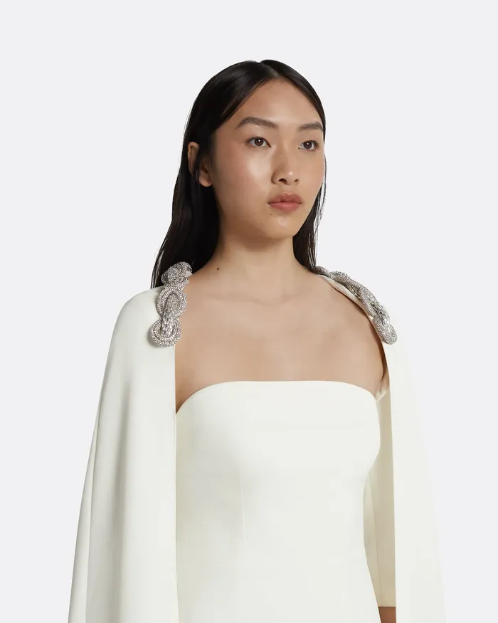 Women Rena Ivory Harness Ivory Capes and Harnesses Safiyaa
