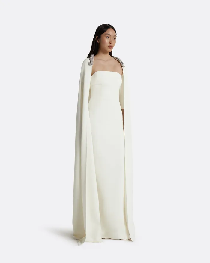 Women Rena Ivory Harness Ivory Capes and Harnesses Safiyaa