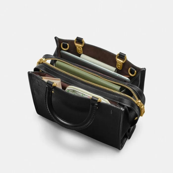 Women Rogue 25 Brassblack Coach Satchels and Top Handles