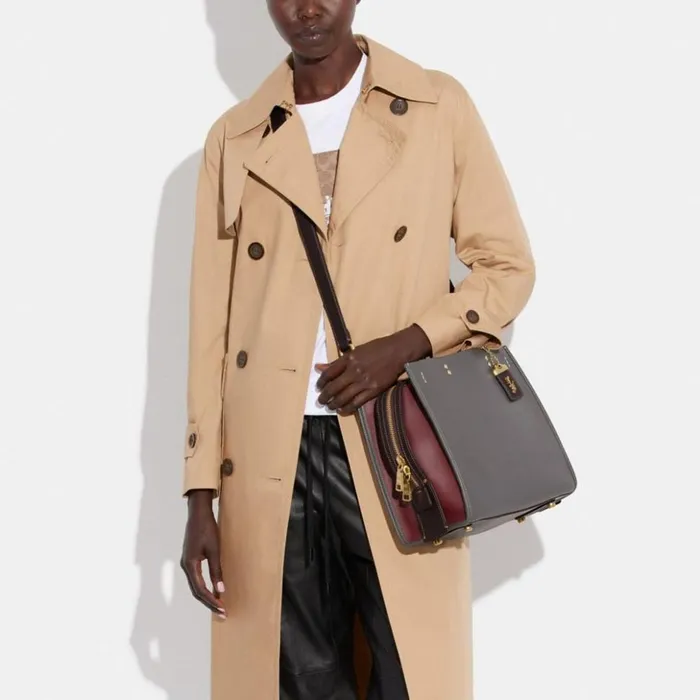 Women Rogue In Colorblock Brassheather Grey Multi Coach Satchels and Top Handles