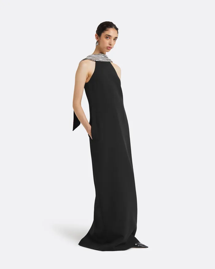 Women Safiyaa Gocek Black Long Dress Black Dresses