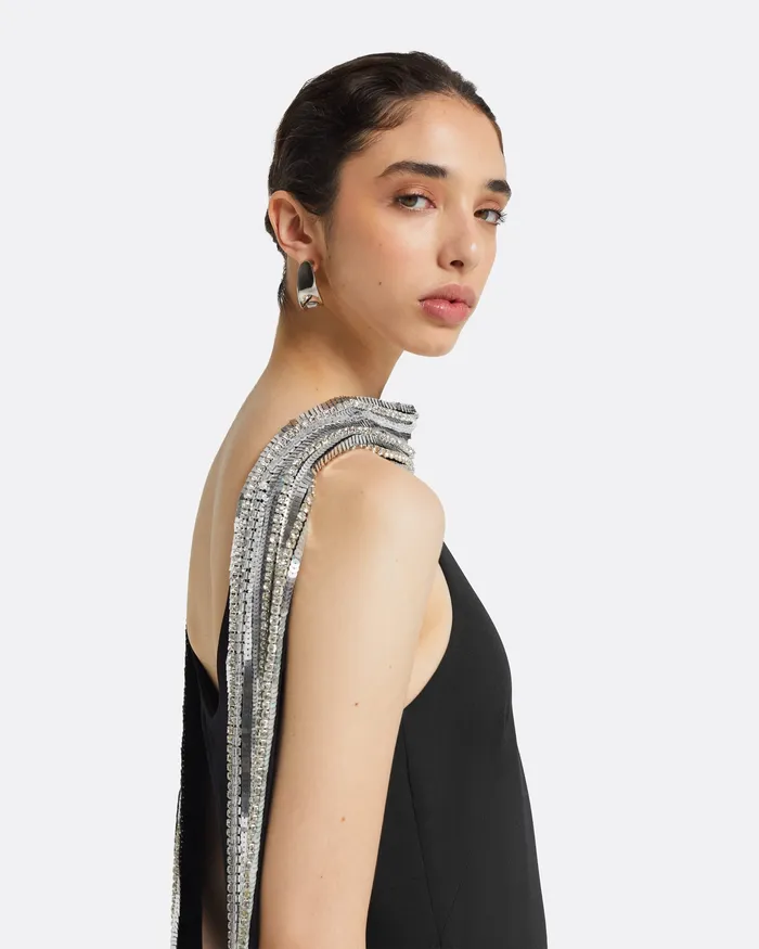 Women Safiyaa Gocek Black Long Dress Black Dresses