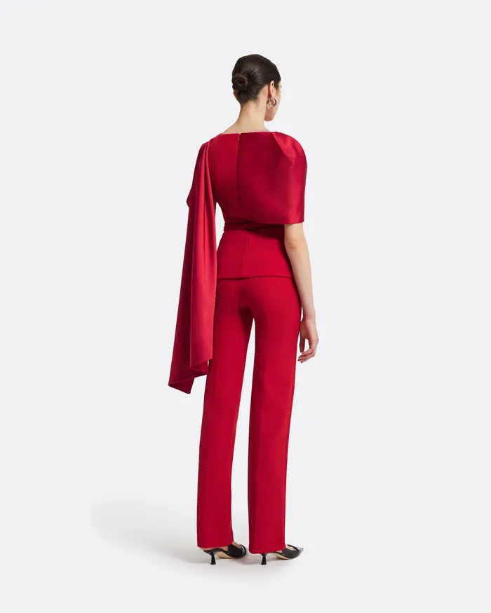 Women Safiyaa Goldie Dazzling Red Trousers Dazzling Red Trousers