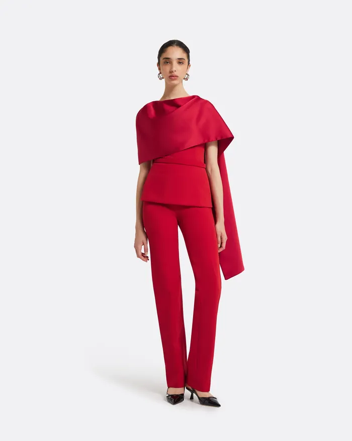 Women Safiyaa Goldie Dazzling Red Trousers Dazzling Red Trousers