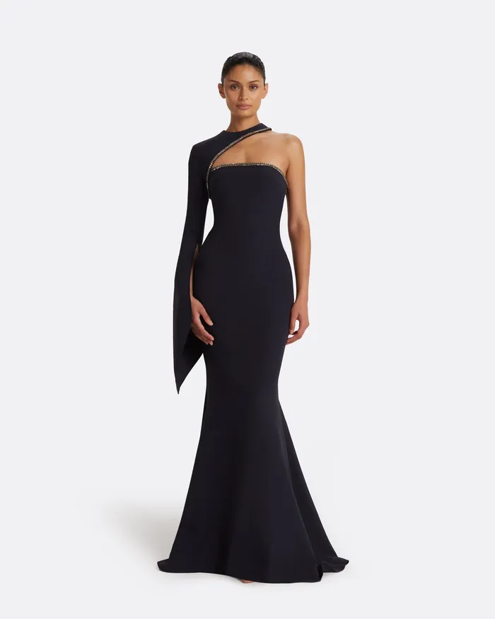 Women Safiyaa Raha Midnight Navy Long Dress Midnight Navy Dresses