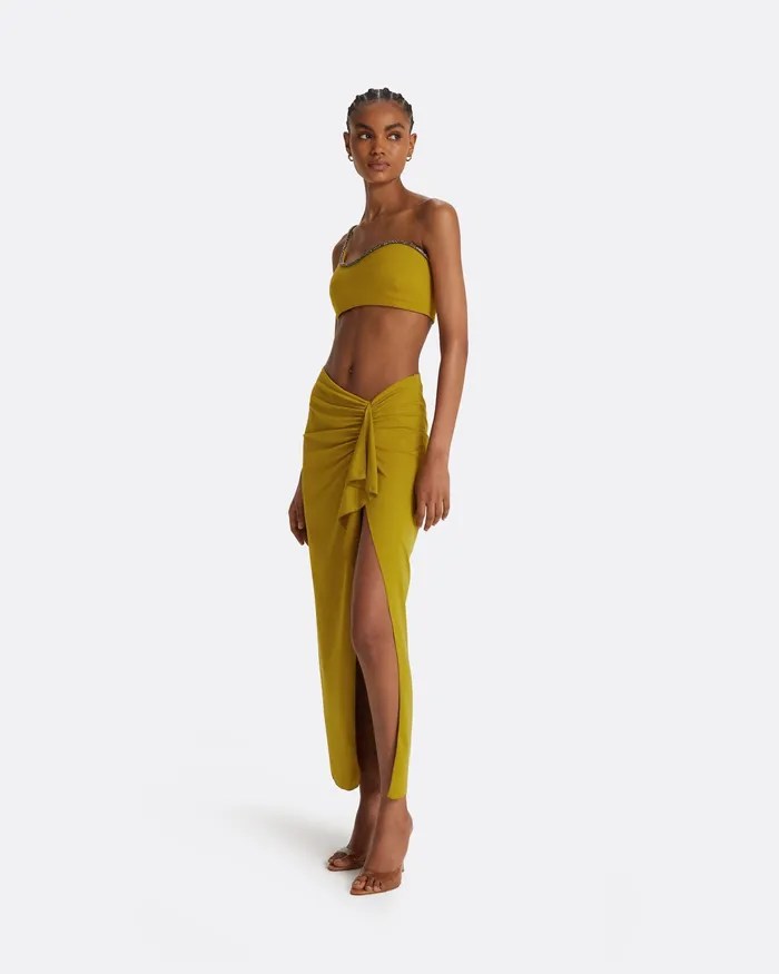 Women Safiyaa Tillian Chartreuse Swim Skirt Chartreuse Swimwear