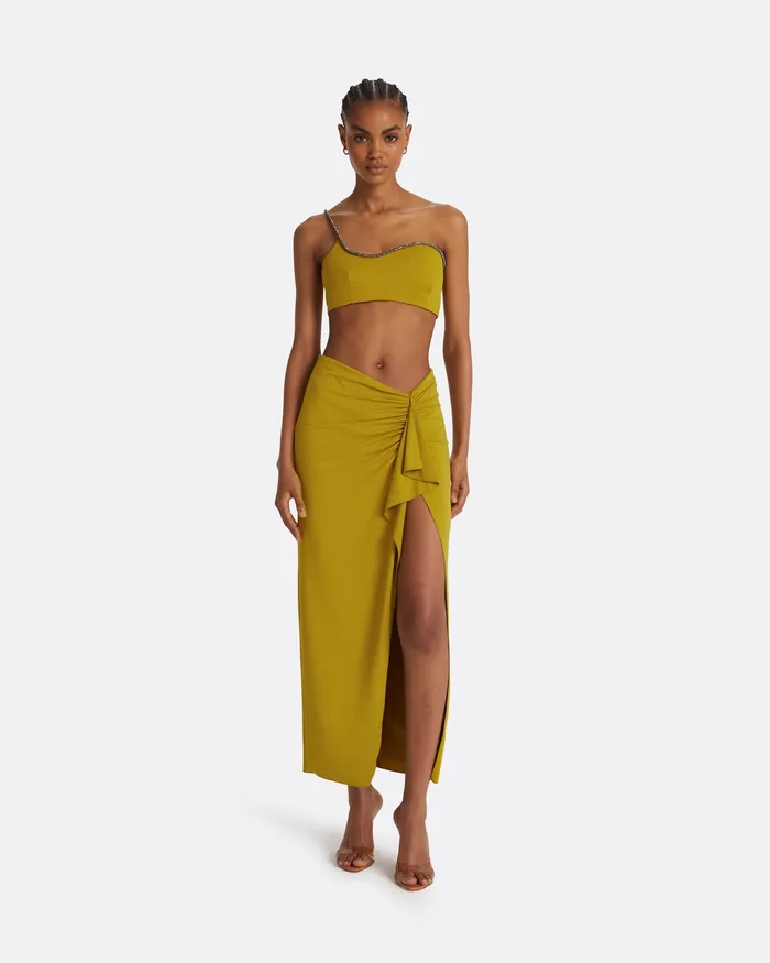 Women Safiyaa Tillian Chartreuse Swim Skirt Chartreuse Swimwear
