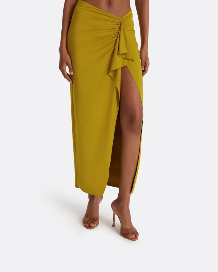 Women Safiyaa Tillian Chartreuse Swim Skirt Chartreuse Swimwear