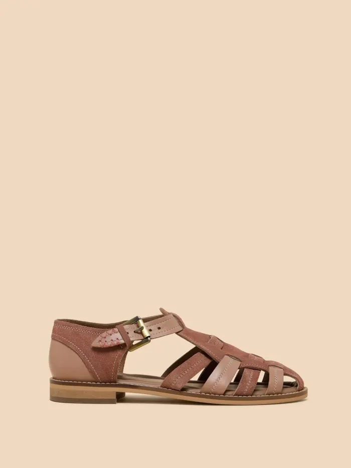 Women SANDALS White Stuff Floral Leather Fisherman Shoe Light Pink Women SANDALS White Stuff Floral Leather Fisherman Shoe Light Pink
