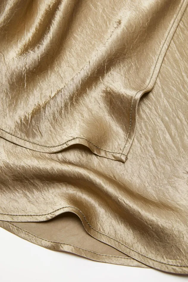Women Satin Wrap Skirt Old Green Acne Studios Skirts