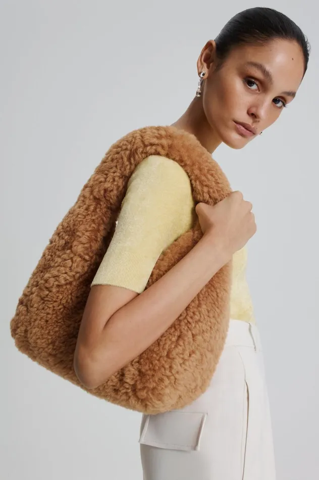Women Scanlan Theodore Bags SHEARLING GABRIELLA Camel