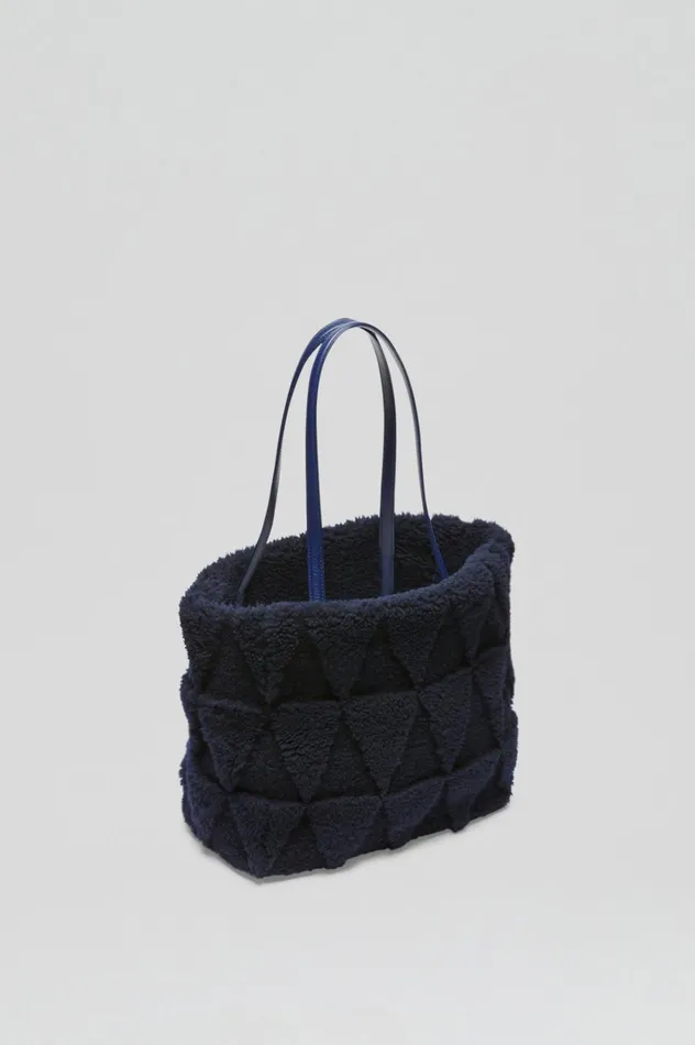 Women Scanlan Theodore Bags SHEARLING TOTE Darknavy